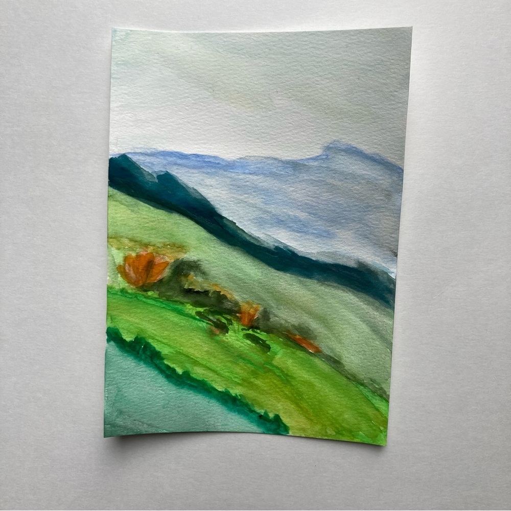 Small watercolor Landscape Painting
